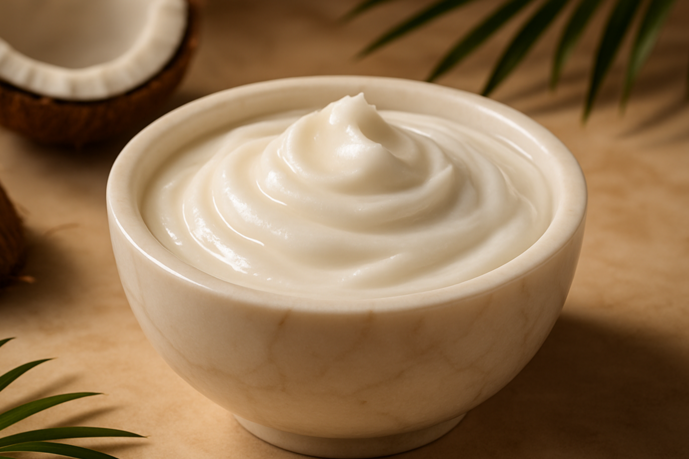 Luxury coconut oil in a bowl